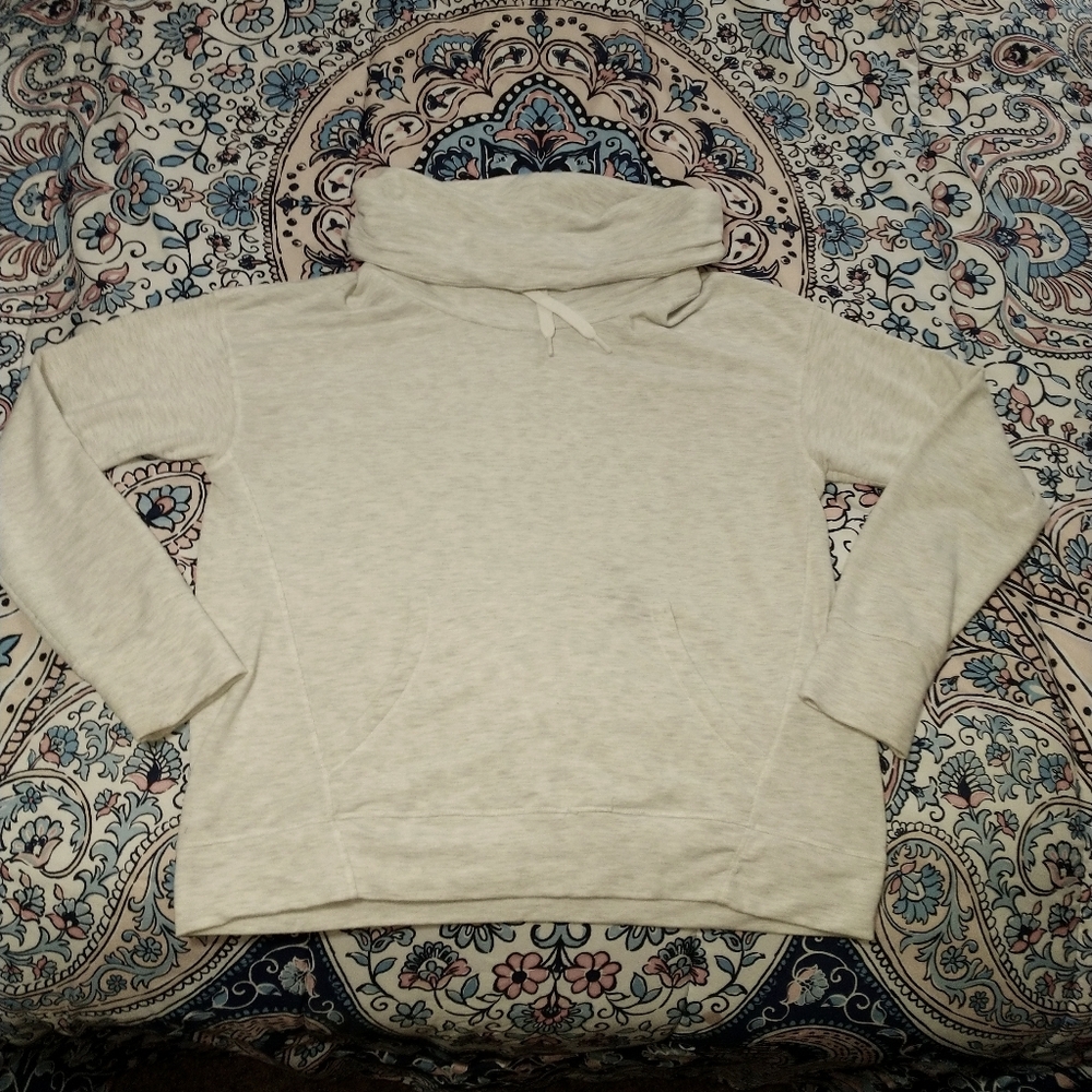 💨YOGALICIOUS GreyCowl Neck Pull Over Sweatshirt
